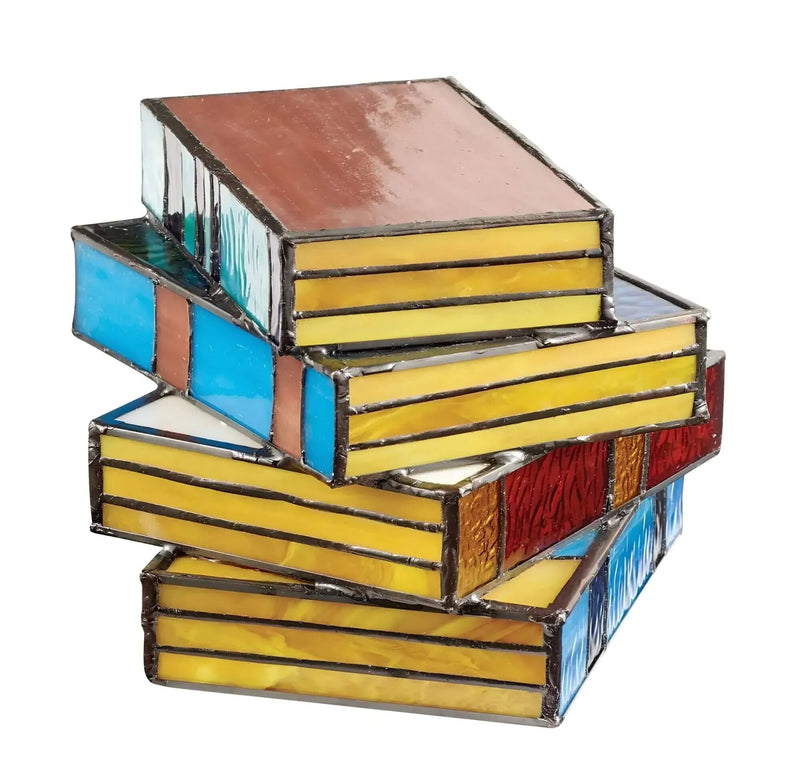 LiteraryGlow | Charming Handcrafted Stained Glass Table Lamp 3