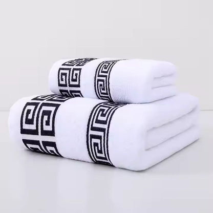 Athena Luxe Cotton Towel Set | Full Terry, Quick-Drying 2pcs