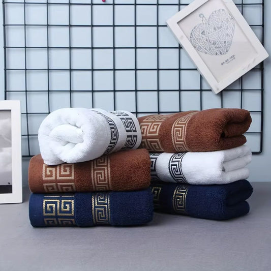 Athena Luxe Cotton Towel Set | Full Terry, Quick-Drying 2pcs