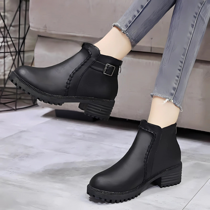 Winona Women's Block Heel Ankle Boots - styled view
