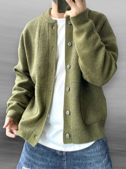 Owen Men's Cardigan - fabric and finish detail