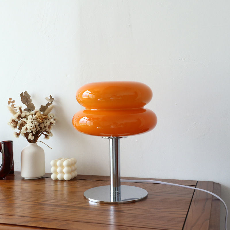 Luminara | Elegant Retro Glass Table Lamp for Bedroom and Living Room