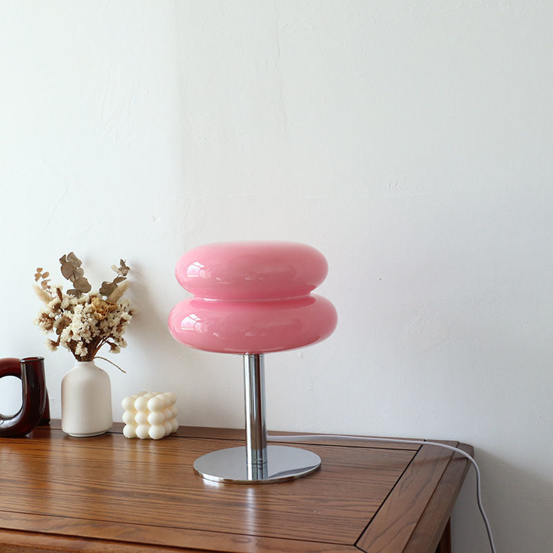 Luminara | Elegant Retro Glass Table Lamp for Bedroom and Living Room 8