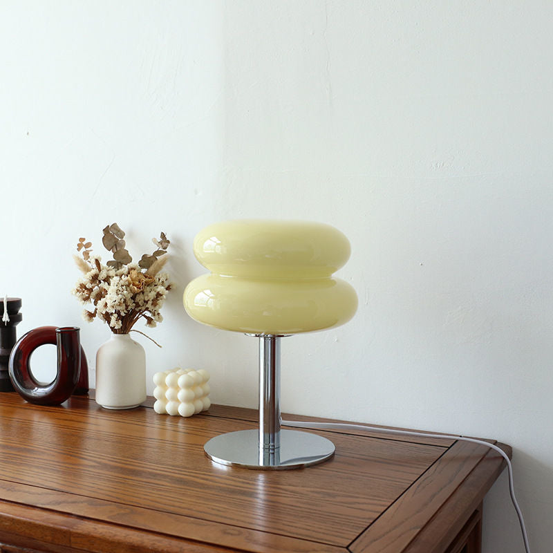 Luminara | Elegant Retro Glass Table Lamp for Bedroom and Living Room 9