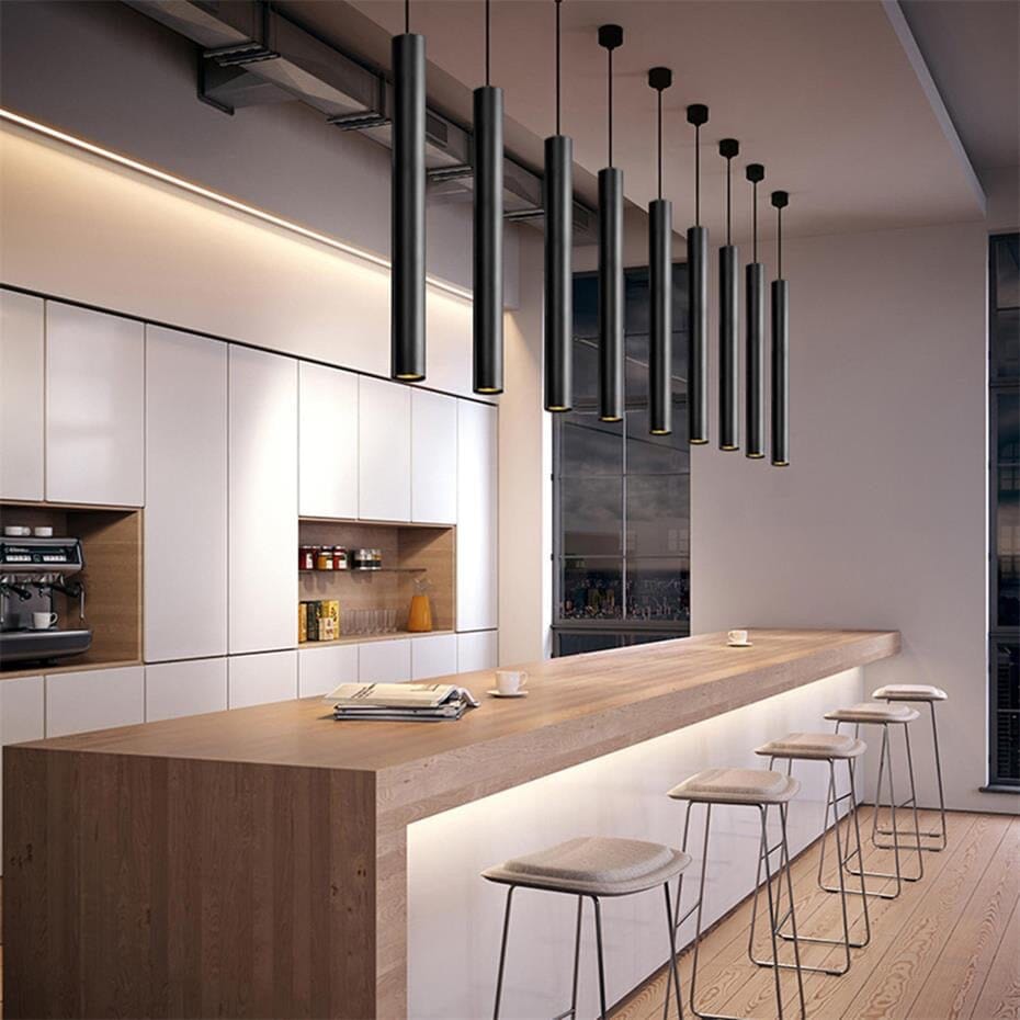Luminara | Sleek Black Adjustable Kitchen Island Pendant Light 1