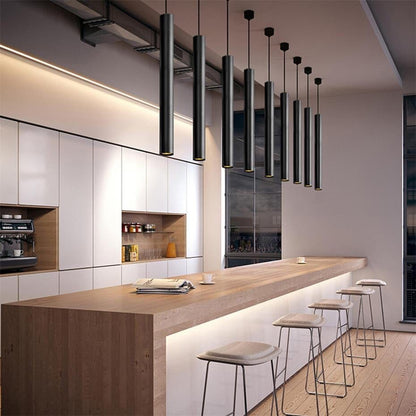 Luminara | Sleek Black Adjustable Kitchen Island Pendant Light 1