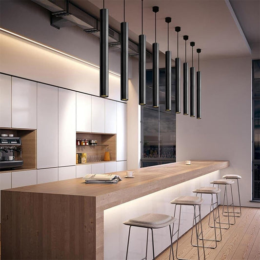 Luminara | Sleek Black Adjustable Kitchen Island Pendant Light 1