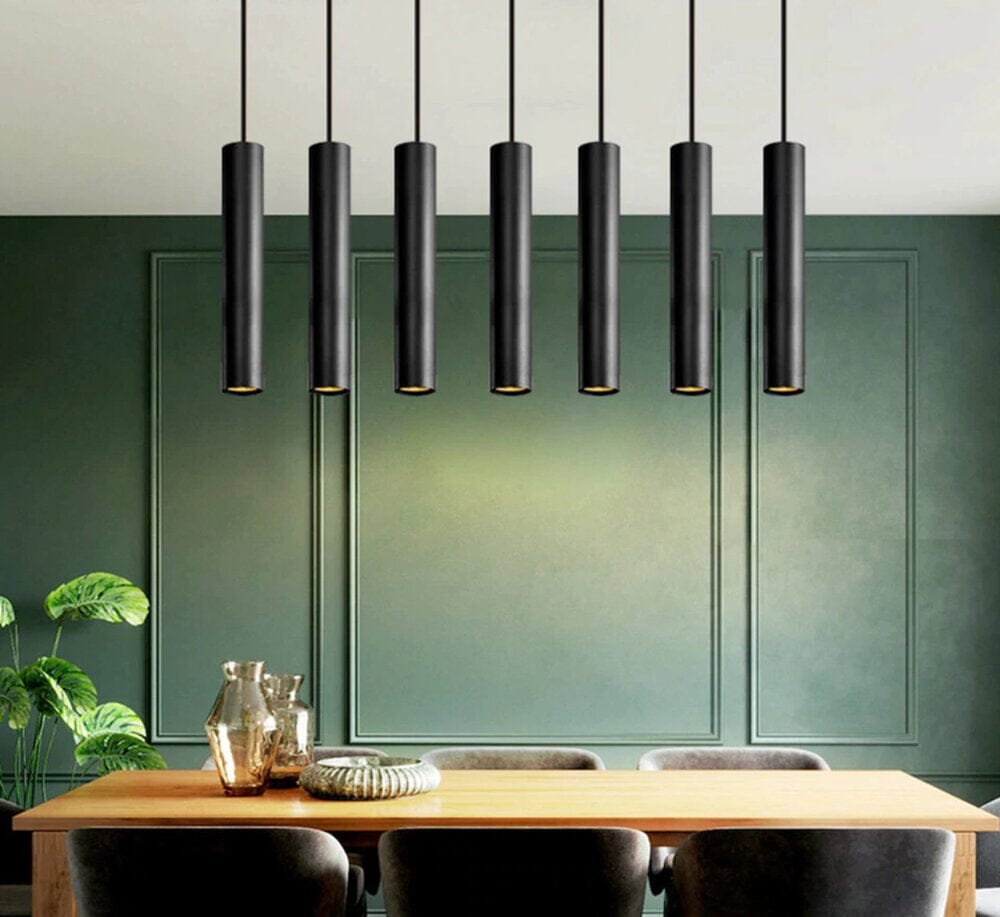Luminara | Sleek Black Adjustable Kitchen Island Pendant Light 3