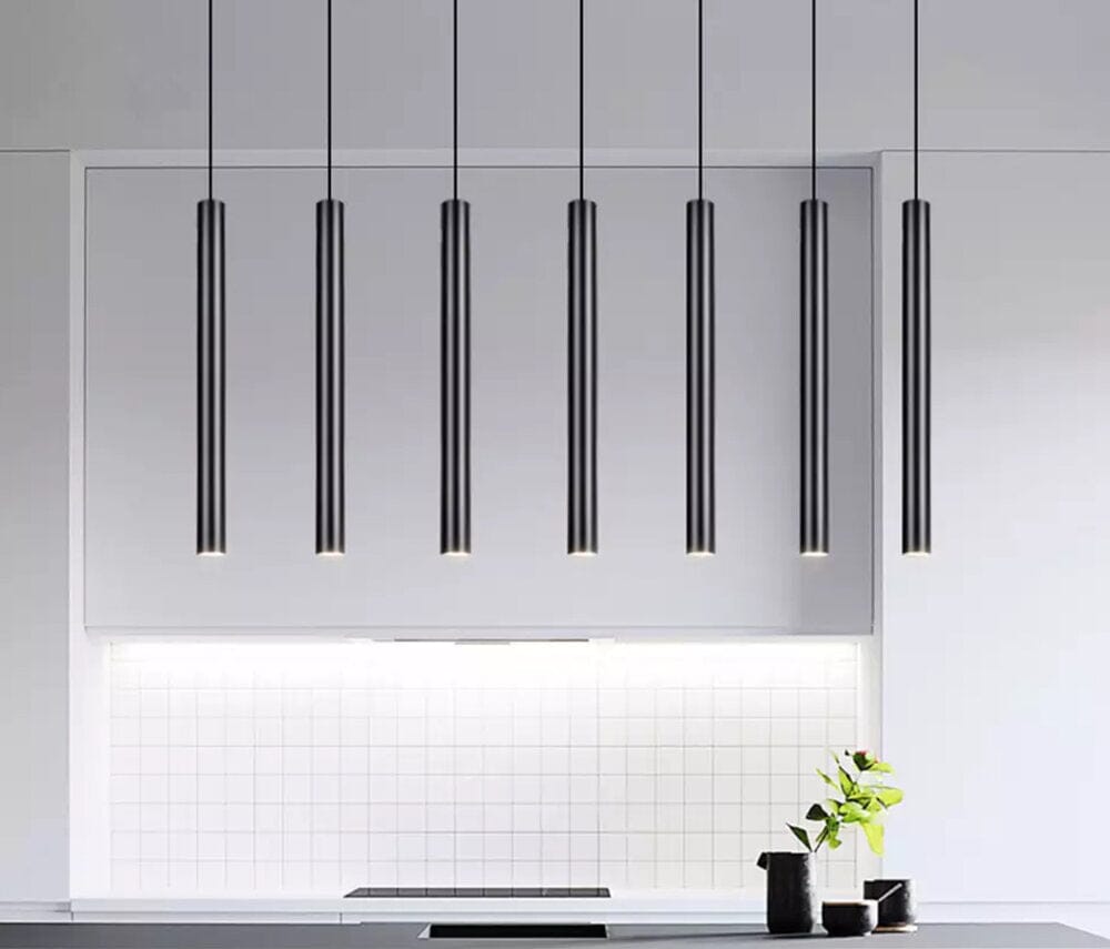Luminara | Sleek Black Adjustable Kitchen Island Pendant Light 4
