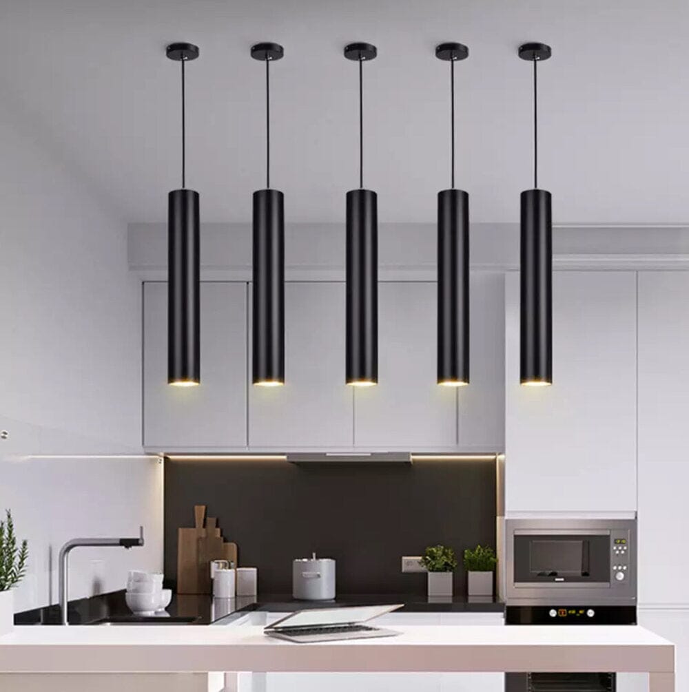 Luminara | Sleek Black Adjustable Kitchen Island Pendant Light 6