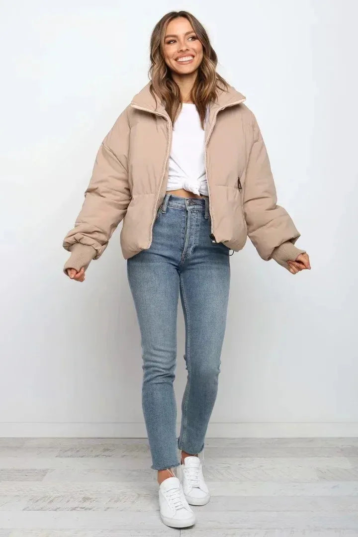 Wilda Women's Oversized Puffer Jacket - close-up detail