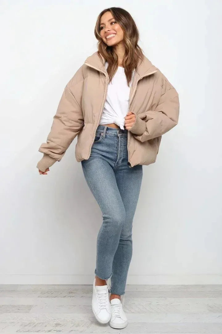 Wilda Women's Oversized Puffer Jacket - shown in use