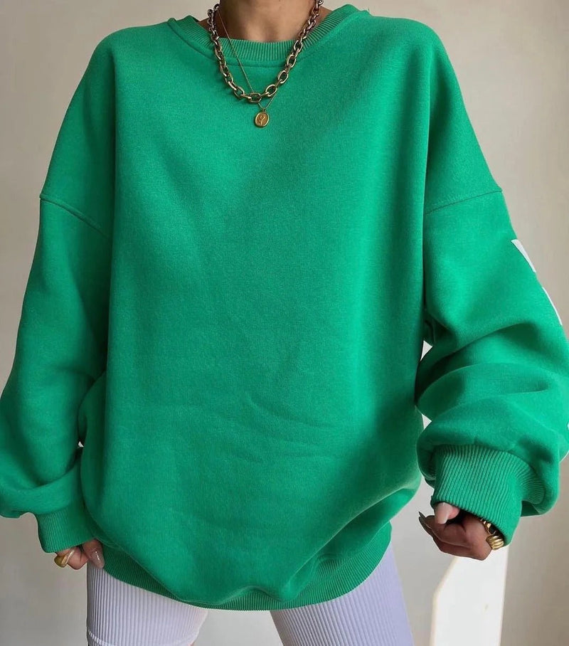 Perla Women's Oversized Sweatshirt - shown in use
