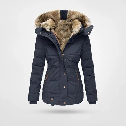 Iris Women's Puffer Jacket - fabric and finish detail