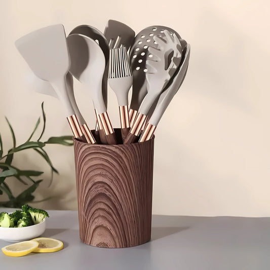 Luxe Silicone Cooking Utensils Set – 10 Heat-Resistant Kitchen Tools with Ergonomic Handles 1