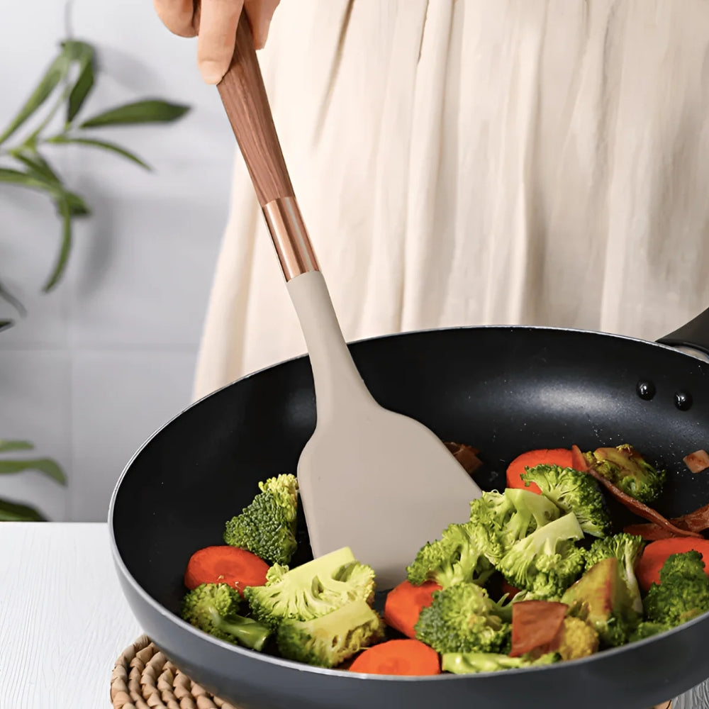 Luxe Silicone Cooking Utensils Set – 10 Heat-Resistant Kitchen Tools with Ergonomic Handles 3