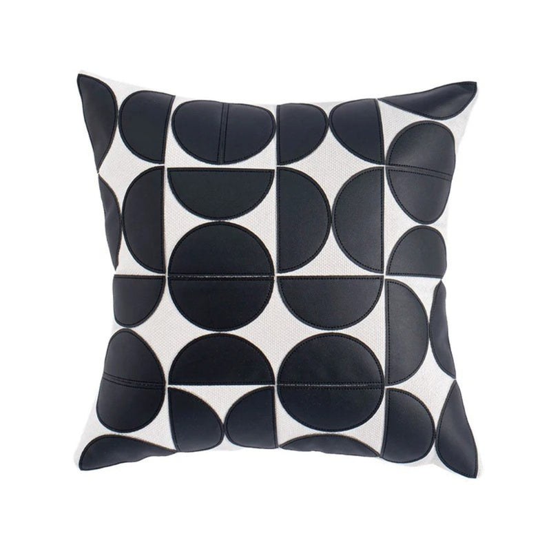 Juniper Luxury Embroidered Faux Leather Sofa Cushion Cover | Embroidered, Living Room