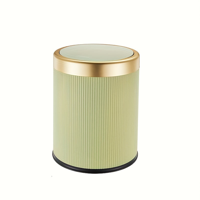 Luxury Oval Kitchen Trash Can with Press-Top Lid and Odour-Sealing Inner Bucket – Elegant Garbage Bin for Modern Homes 6