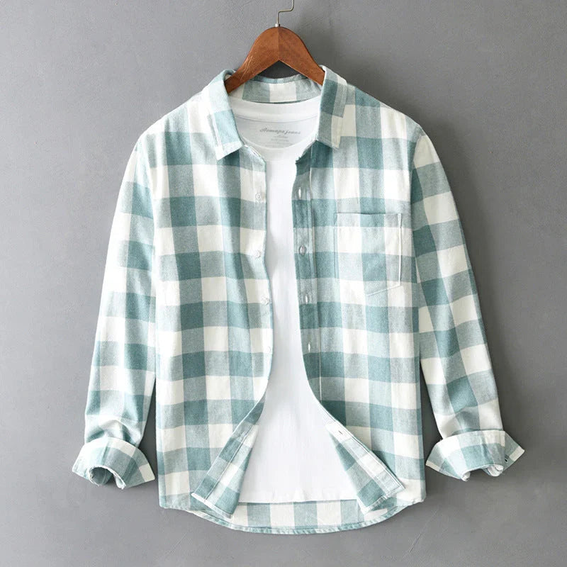 Silas Men's Plaid Shirt - back view