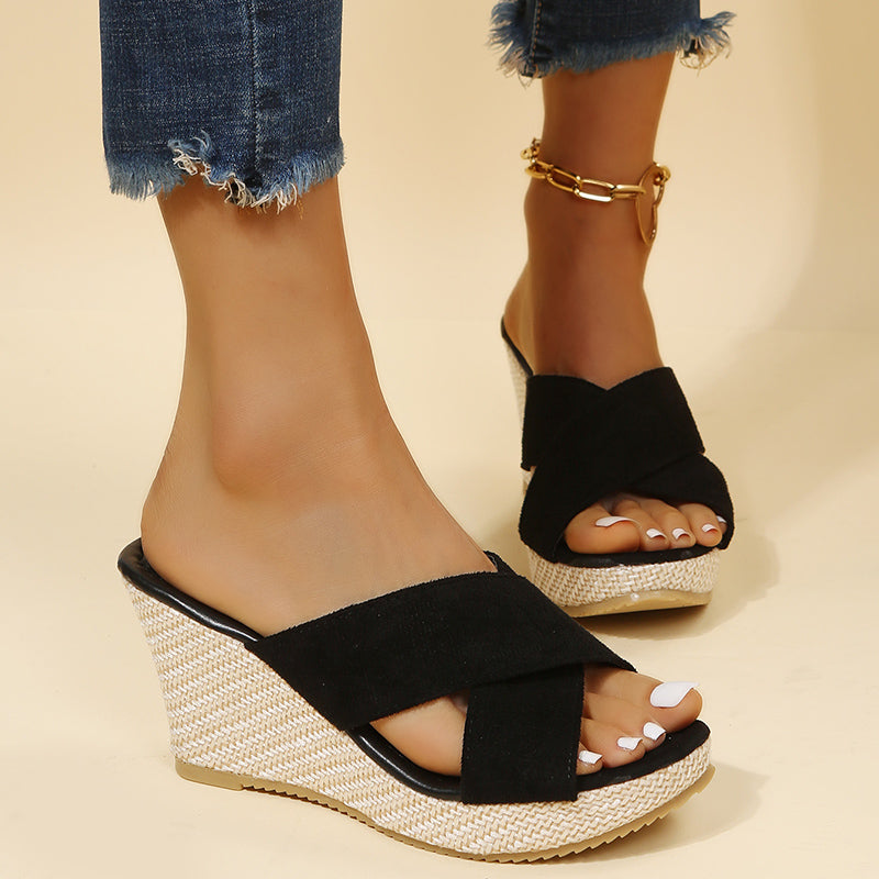 Colette Women's Platform Espadrilles - fabric and finish detail