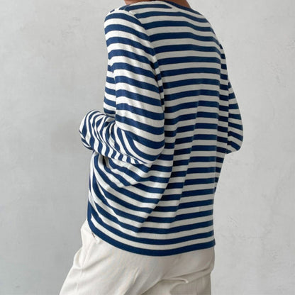 Rosa Women's Striped Sweater - styled view