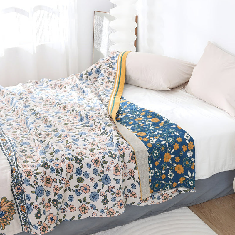 Meadow Bliss Boho Floral Blanket