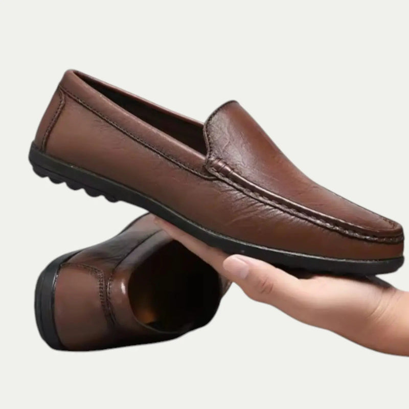 Reuben Men's Loafers - fabric and finish detail