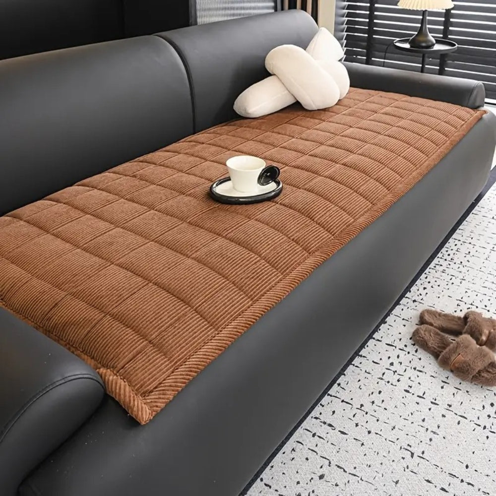 Metro Line | Couch Cover Mat with Soft Microfiber Blend | Elegant Protection for Daily Comfort 1