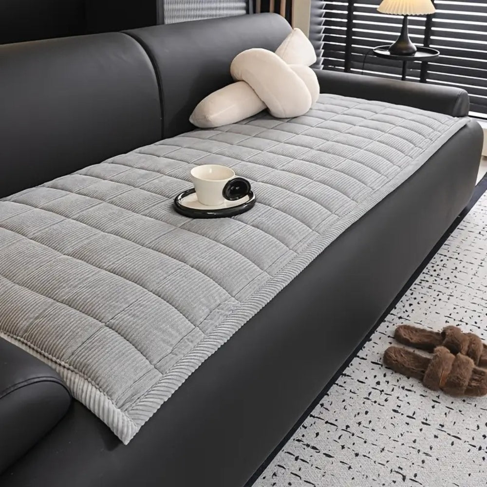 Metro Line | Couch Cover Mat with Soft Microfiber Blend | Elegant Protection for Daily Comfort 4