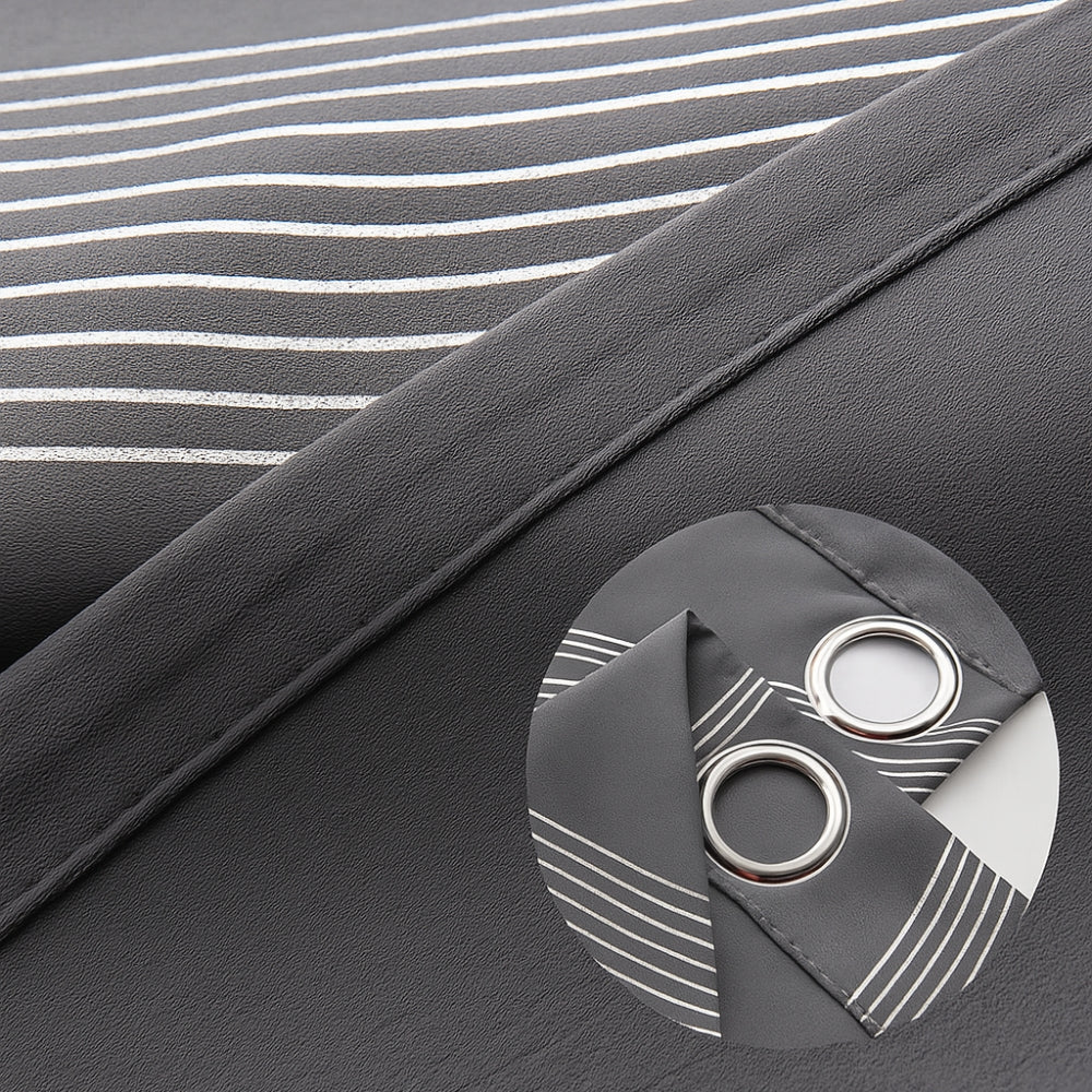 Modern Wave Pattern Blackout Curtain | Grommet Top, Insulating