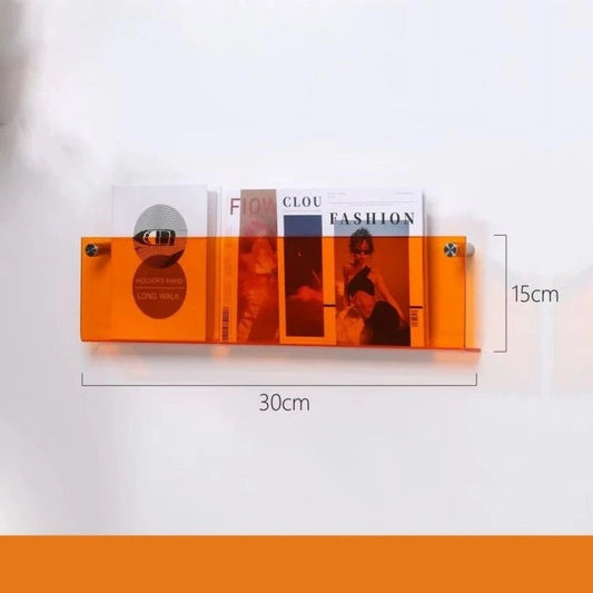 Modern Acrylic Floating Shelf Bookcase – Stylish Home Decor, Available in 30cm, 40cm, 50cm Lengths, 10 Color Options 0