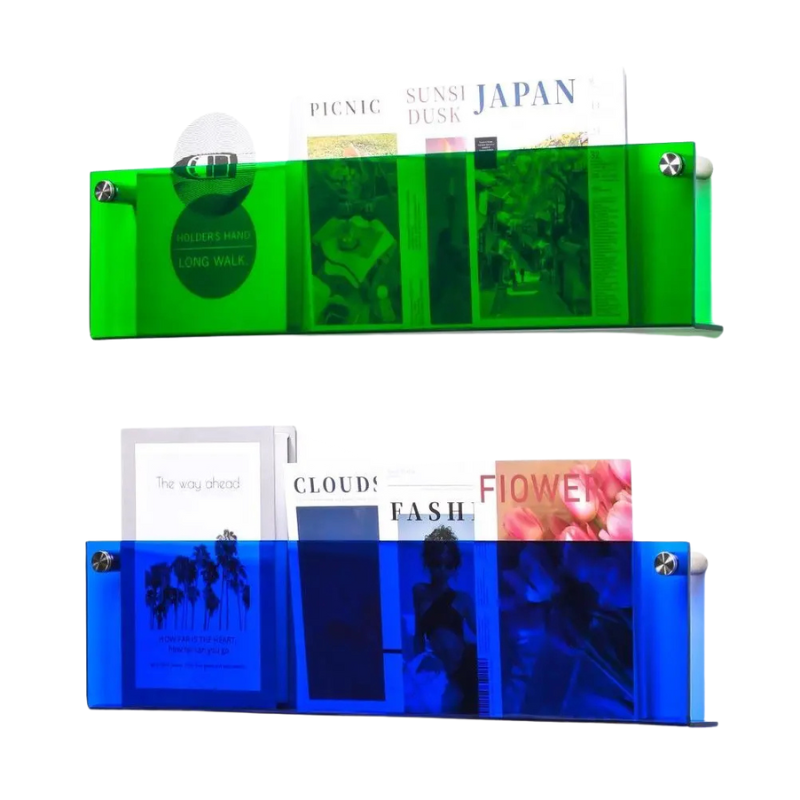 Modern Acrylic Floating Shelf Bookcase – Stylish Home Decor, Available in 30cm, 40cm, 50cm Lengths, 10 Color Options 1