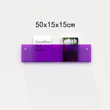 Modern Acrylic Floating Shelf Bookcase – Stylish Home Decor, Available in 30cm, 40cm, 50cm Lengths, 10 Color Options 13