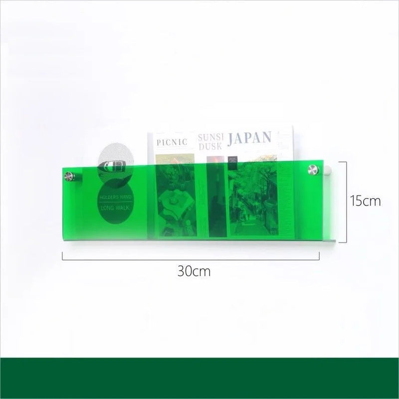 Modern Acrylic Floating Shelf Bookcase – Stylish Home Decor, Available in 30cm, 40cm, 50cm Lengths, 10 Color Options 14