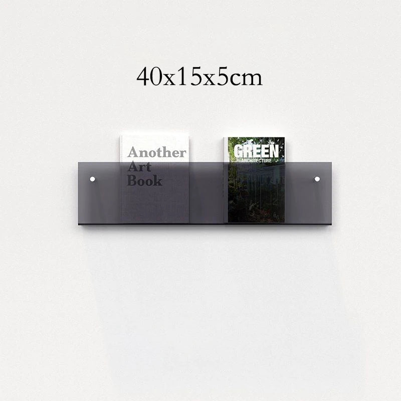 Modern Acrylic Floating Shelf Bookcase – Stylish Home Decor, Available in 30cm, 40cm, 50cm Lengths, 10 Color Options 15