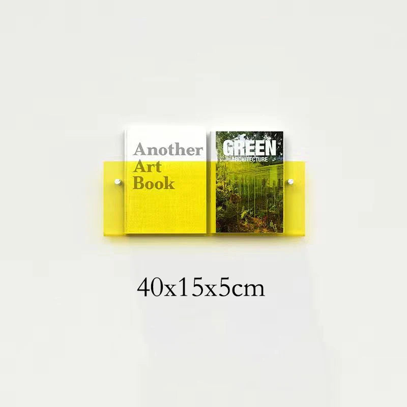 Modern Acrylic Floating Shelf Bookcase – Stylish Home Decor, Available in 30cm, 40cm, 50cm Lengths, 10 Color Options 16