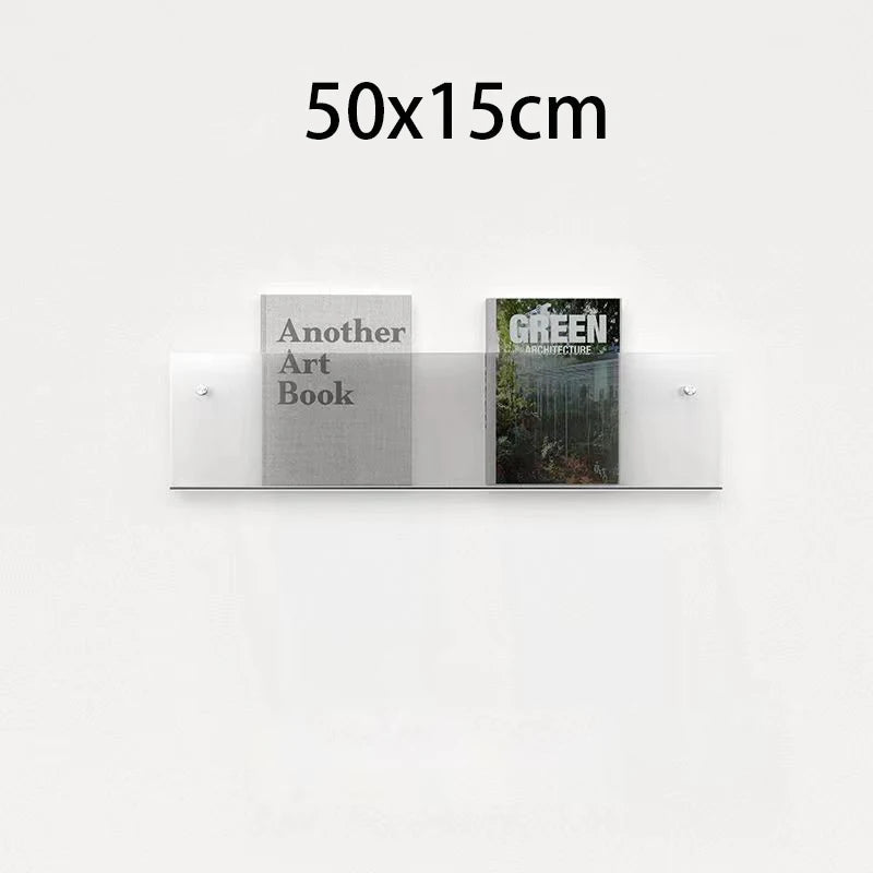 Modern Acrylic Floating Shelf Bookcase – Stylish Home Decor, Available in 30cm, 40cm, 50cm Lengths, 10 Color Options 25