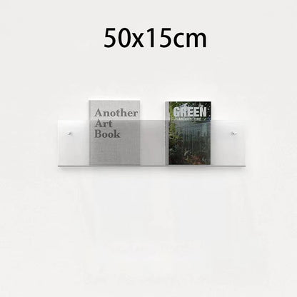 Modern Acrylic Floating Shelf Bookcase – Stylish Home Decor, Available in 30cm, 40cm, 50cm Lengths, 10 Color Options 25