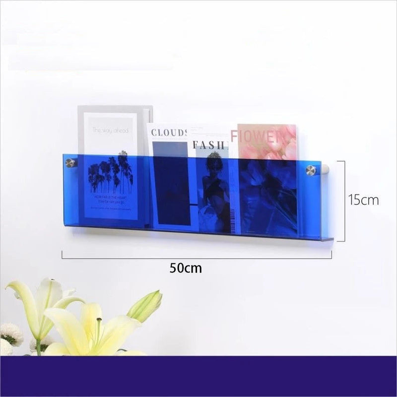 Modern Acrylic Floating Shelf Bookcase – Stylish Home Decor, Available in 30cm, 40cm, 50cm Lengths, 10 Color Options 26