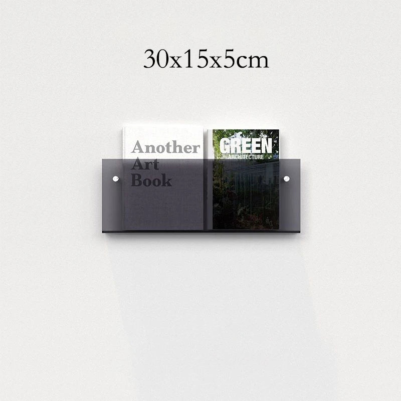 Modern Acrylic Floating Shelf Bookcase – Stylish Home Decor, Available in 30cm, 40cm, 50cm Lengths, 10 Color Options 27