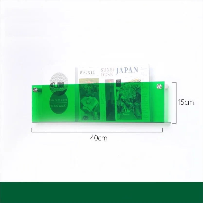 Modern Acrylic Floating Shelf Bookcase – Stylish Home Decor, Available in 30cm, 40cm, 50cm Lengths, 10 Color Options 31