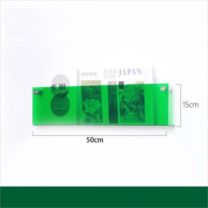 Modern Acrylic Floating Shelf Bookcase – Stylish Home Decor, Available in 30cm, 40cm, 50cm Lengths, 10 Color Options 33