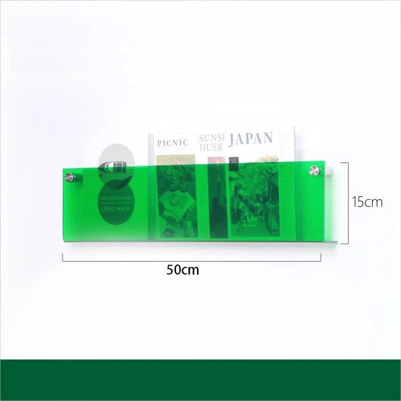 Modern Acrylic Floating Shelf Bookcase – Stylish Home Decor, Available in 30cm, 40cm, 50cm Lengths, 10 Color Options 33