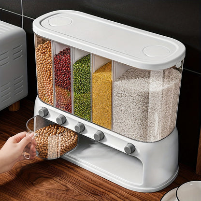 Multi-Compartment Airtight Kitchen Storage Container for Pantry Organization – Clear Food Storage for Grains and Spices 1