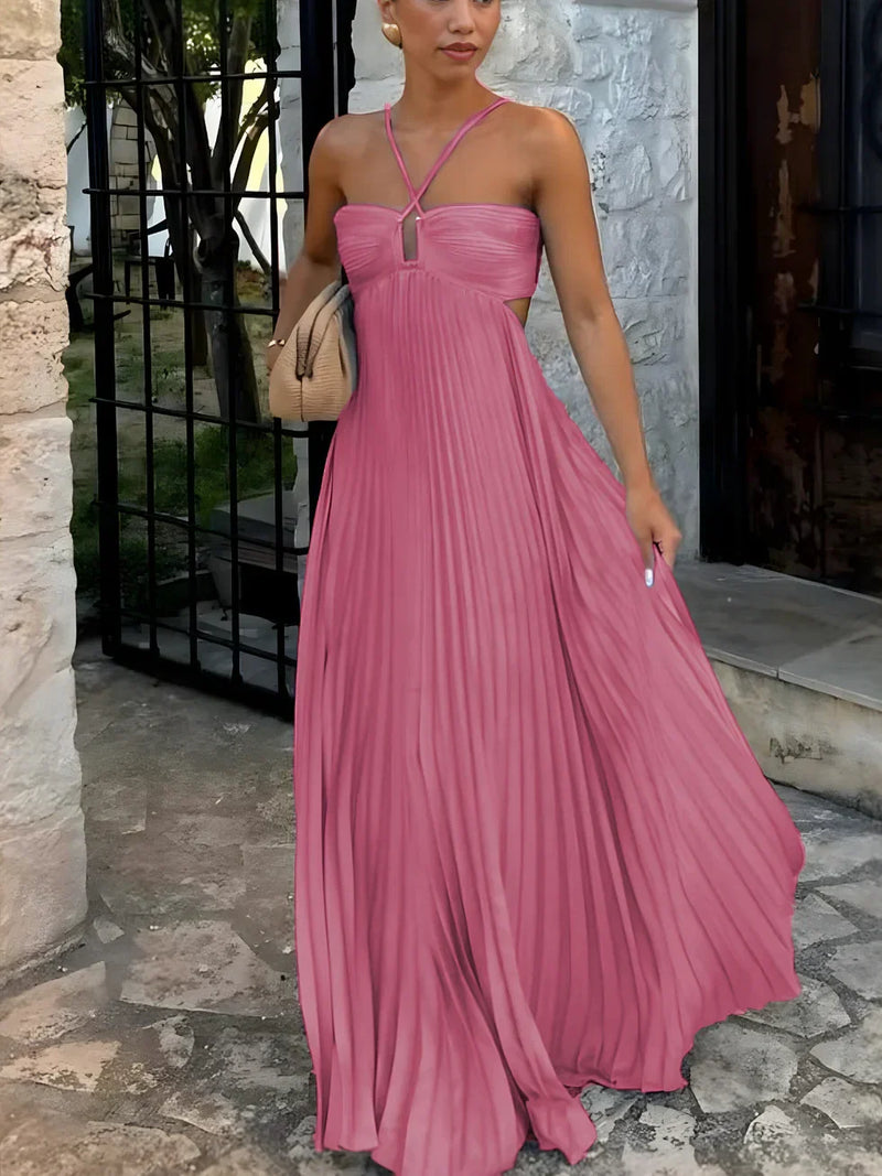 Freya Women's Pleated Maxi Dress - back view