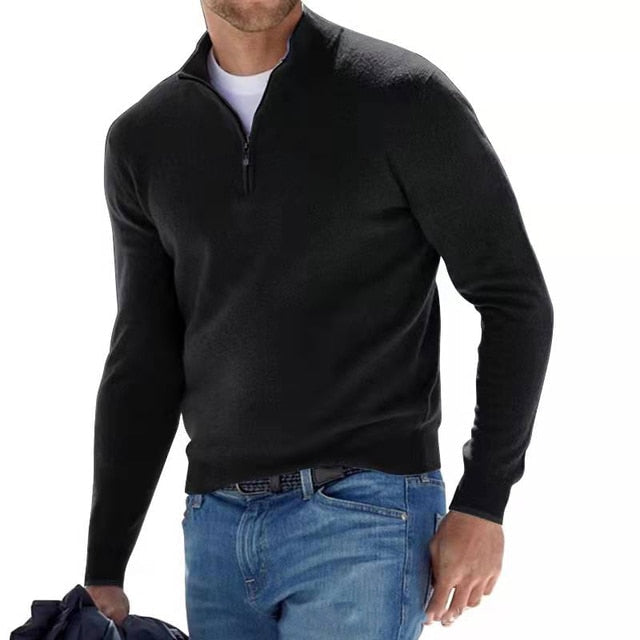 Bruno Men's Sweater - fabric and finish detail