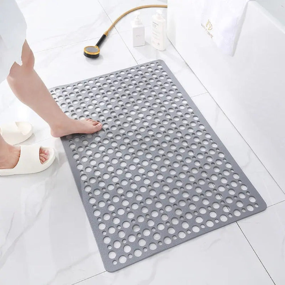 Non-Slip Shower Mat with Advanced Suction Cups – Hygienic Bath Mat for Safe and Comfortable Use, 27.5 x 15.5 Inches, Clear PVC 2