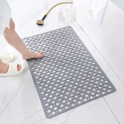 Non-Slip Shower Mat with Advanced Suction Cups – Hygienic Bath Mat for Safe and Comfortable Use, 27.5 x 15.5 Inches, Clear PVC 2