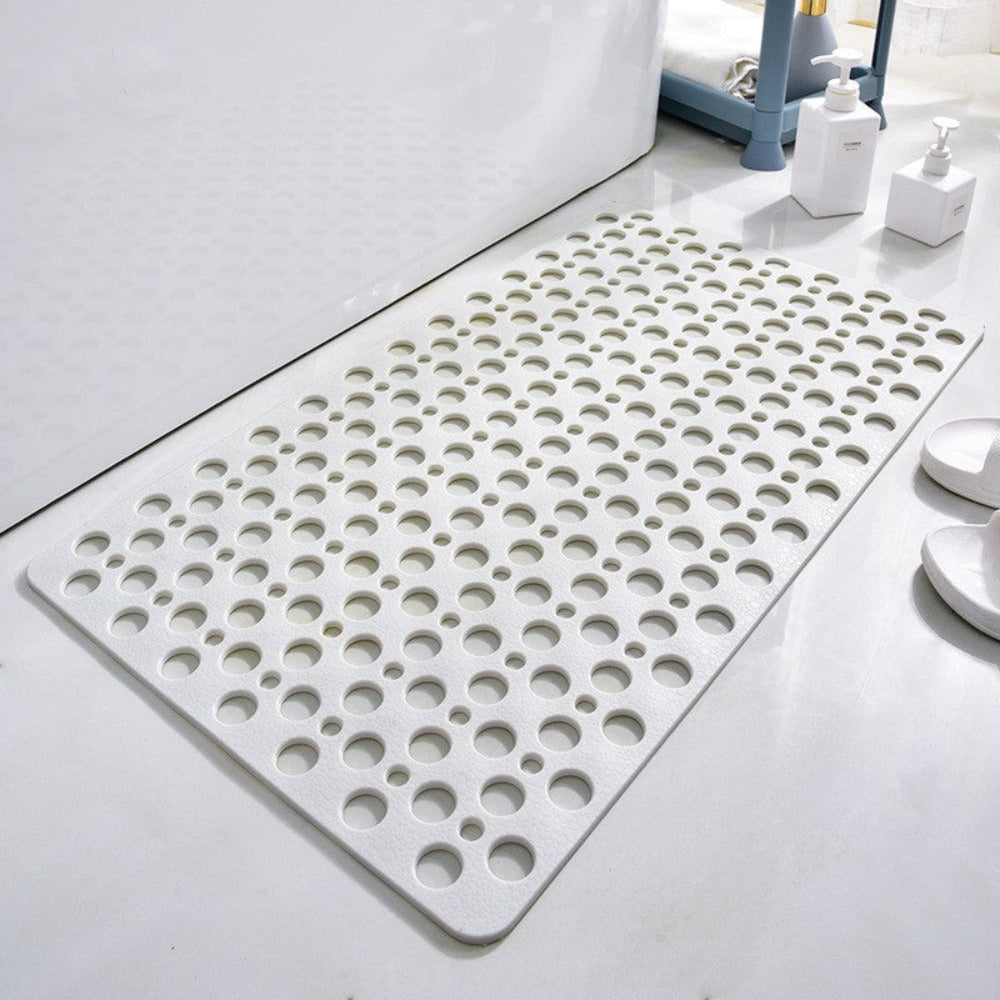 Non-Slip Shower Mat with Advanced Suction Cups – Hygienic Bath Mat for Safe and Comfortable Use, 27.5 x 15.5 Inches, Clear PVC 5