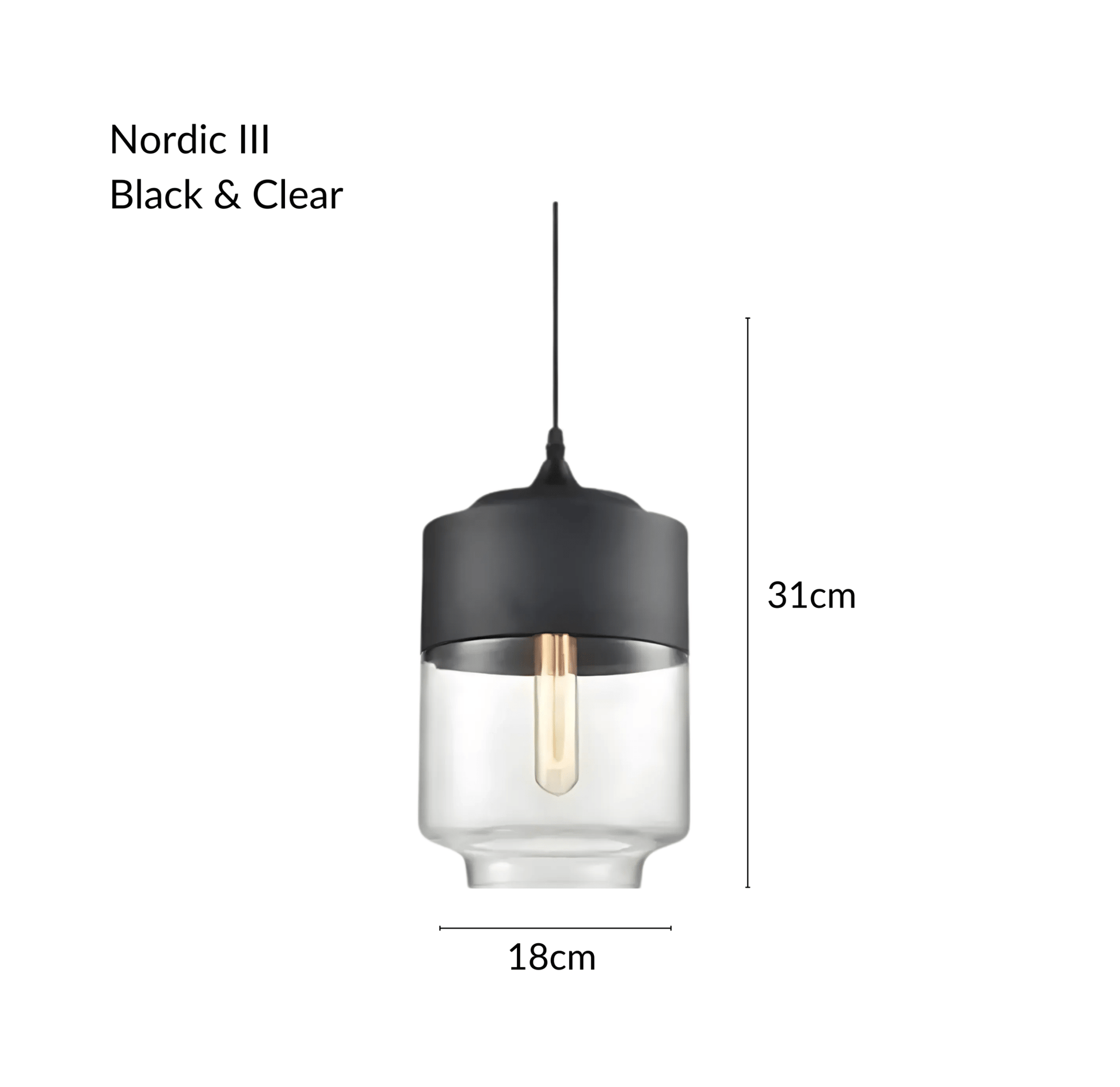 NordicGlow | Stylish Industrial Metal and Glass Pendant Lighting 10